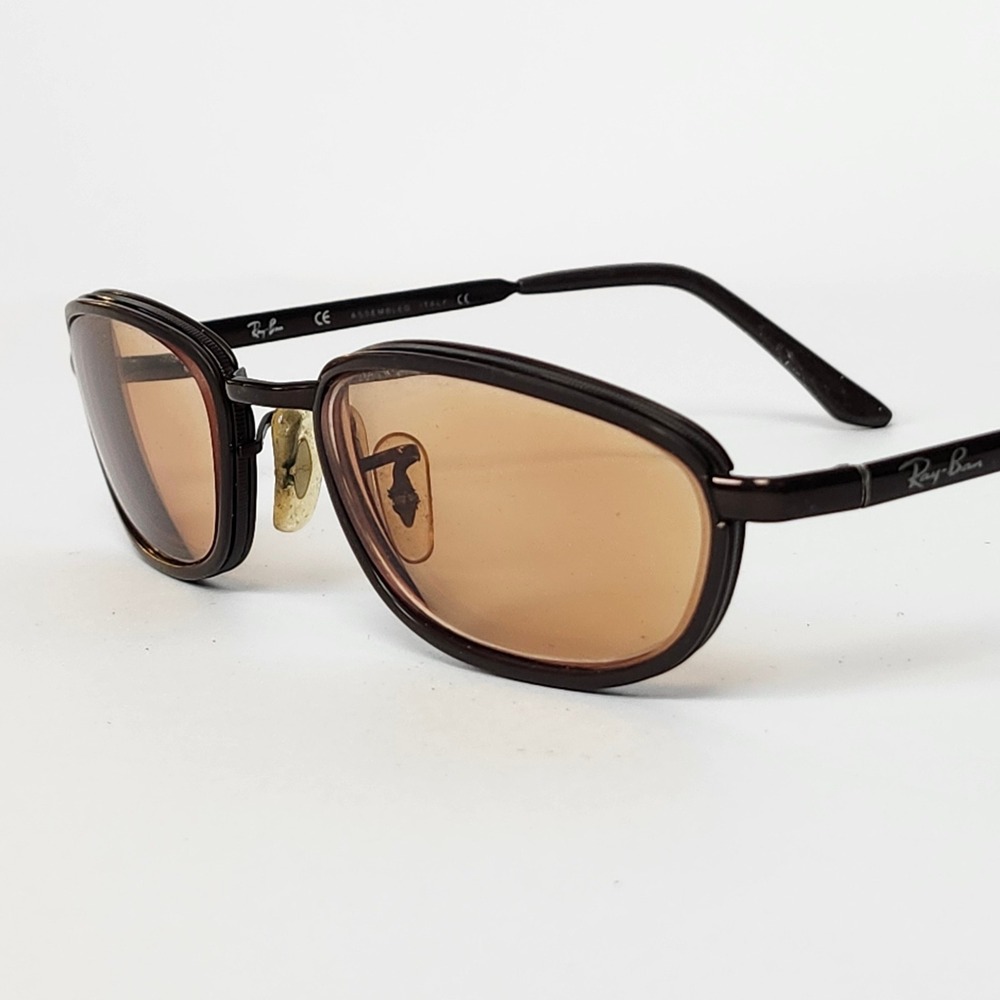 Vintage Ray-Ban RB 3046 W3089 Eyeglass FRAMES ONLY Brown Wire Y2K Italy